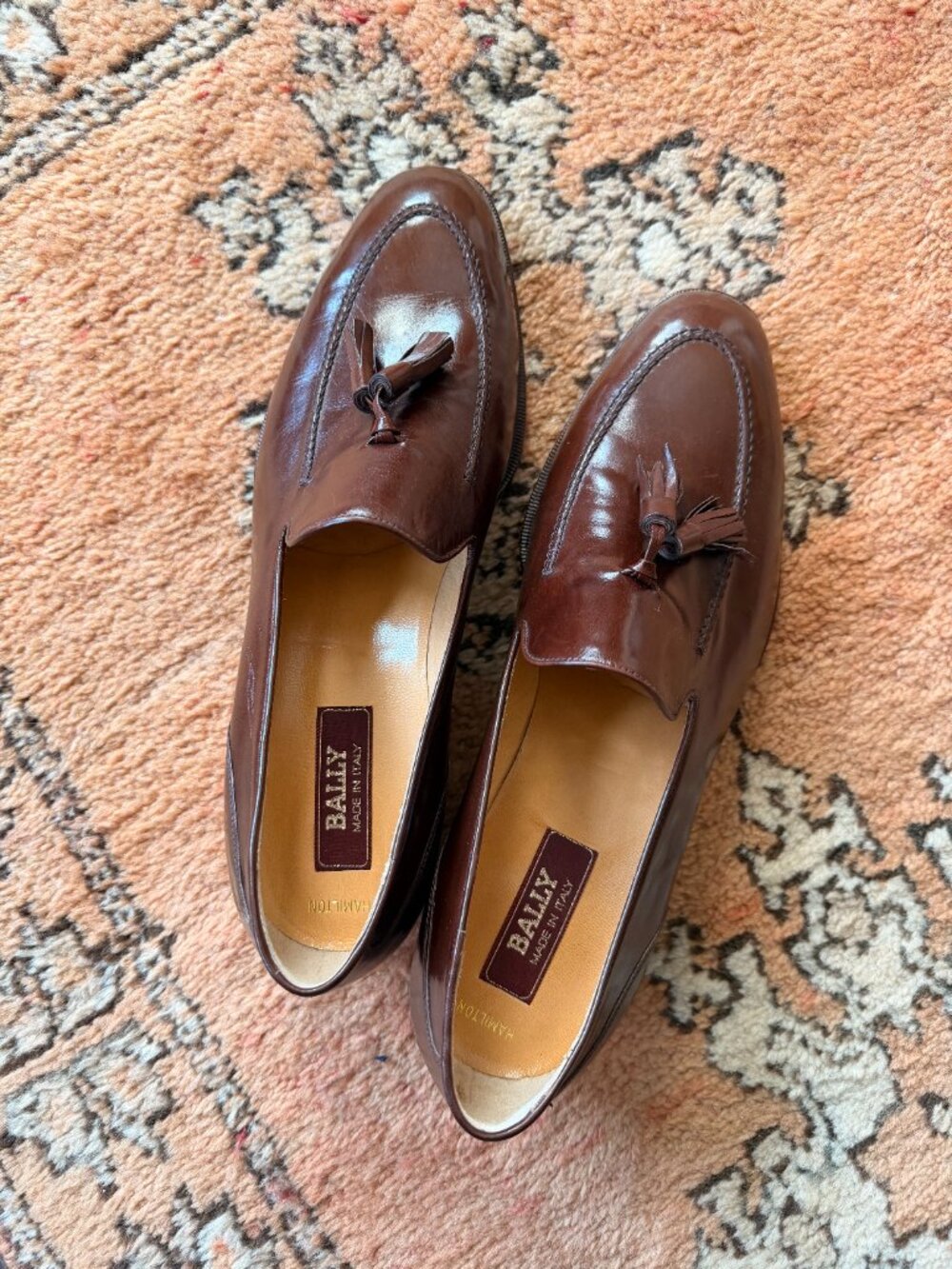 NEW Bally Hamilton Men's Brown Leather Tassel Loafers | Made in Italy | Size 11 - Picture 3 of 6